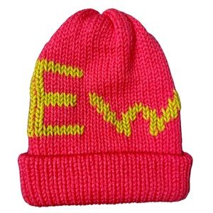 HOOKED HUES Handmade “Ew.” Knit Beanie